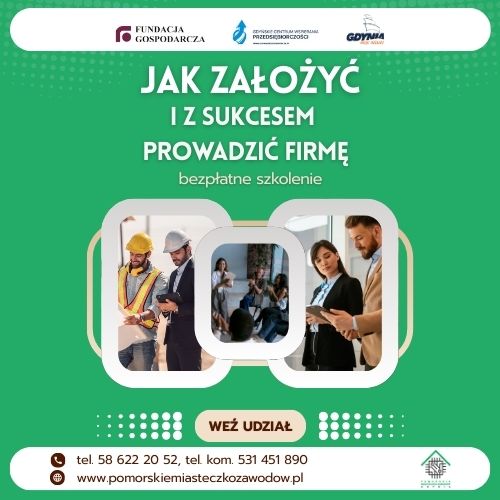 Bezpłatne szkolenie „Jak założyć i z sukcesem prowadzić firmę”